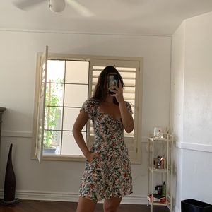 ABERCROMBIE &FITCH FLORAL DRESS W POCKETS